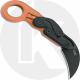 CRKT Provoke Orange 4041O - Joe Caswell - Karambit Folder - Black Stonewash - Kinematic Action - Orange Grivory - Ring Pommel