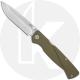 CRKT Kova 6434 - Ken Steigerwalt Value Price EDC - Satin Drop Point - OD Green GRN - Front Lock Folder