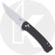CRKT Q Compact 7075 Knife - Stonewash 14C28N Drop Point - Black GRN - Flipper Folder