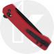 CRKT Q Compact 7075R Knife - Black Oxide 14C28N Drop Point - Red GRN - Flipper Folder