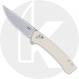 CRKT Q Compact 7075S Knife - Stonewash 14C28N Drop Point - Sand GRN - Flipper Folder