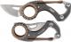 CRKT Compano 9082 - Mike Bond Slip Joint - Satin Trailing Point - SS Finger Hole Handle - Bottle Opener and Carabiner Gate