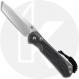 Chris Reeve Large Sebenza 31 Knife - L31-1232 - Stonewash CPM MagnaCut Tanto - Black Canvas Micarta / Glass Blasted Titanium