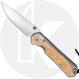 Chris Reeve Large Sebenza 31 Knife - L31-1628 - Polished CPM MagnaCut Drop Point - Box Elder / Polished Titanium