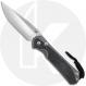 Chris Reeve Large Sebenza 31 Knife - L31-1652 - Stonewash CPM MagnaCut Drop Point - Black Canvas Micarta / Glass Blasted Titaniu