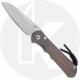 Chris Reeve Large Inkosi LIN-1030 Knife - Stonewashed MagnaCut Insingo - Sandblasted Titanium w/ Natural Micarta Inlays