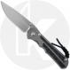 Chris Reeve Large Inkosi Knife - LIN-1116 - Stonewash MagnaCut Drop Point - Black Canvas Micarta / Glass Blasted Titanium