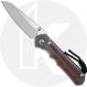 Chris Reeve Large Inkosi Knife - LIN-1126 - Stonewash MagnaCut Insingo - Natural Canvas Micarta / Glass Blasted Titanium