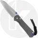 Chris Reeve Knives - Small Sebenza 31 Knife - S31-1008 - Stonewash MagnaCut Insingo - Sandblast Titanium