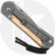 Chris Reeve Small Sebenza 31 Knife - S31-1108 - Stonewash CPM MagnaCut Drop Point - Box Elder Burl / Glass Blasted Titanium