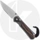 Chris Reeve Knives - Small Sebenza 31 Knife - S31-1116 - Stonewash Drop Point - Macassar Ebony / Blasted Titanium