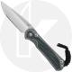 Chris Reeve Knives - Small Sebenza 31 Knife - S31-1200 - Stonewash Drop Point - Black Canvas Micarta / Sandblast Titanium