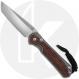 Chris Reeve Small Sebenza 31 Knife - S31-1234 - Stonewash CPM MagnaCut Tanto - Natural Canvas Micarta / Glass Blasted Titanium