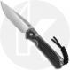 Chris Reeve Small Sebenza 31 Knife - S31-1652 - Stonewash CPM MagnaCut Drop Point - Black Canvas Micarta / Glass Blasted Titaniu