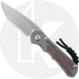Chris Reeve Small Inkosi SIN-1118-006 Knife - Stonewash MagnaCut Drop Point - Natural Canvas Micarta / Glass Blasted Titanium