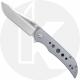 CRKT Oxcart Assisted 6135 - Satin Clip Point - Drilled Stainless Steel - Frame Lock Flipper Folder