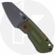 CRKT Overland Compact 6277 - TJ Schwarz EDC - Black Stonewash Sheepsfoot - Green G10 / Black Stonewash SS - Frame Lock Folder