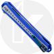 CRKT Stickler Assisted 6710 - Satin Spear Point - Blue and Silver Aluminum - Liner Lock Flipper Folder