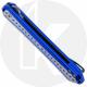 CRKT Stickler Assisted 6710 - Satin Spear Point - Blue and Silver Aluminum - Liner Lock Flipper Folder