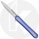 CRKT Stickler Assisted 6710 - Satin Spear Point - Blue and Silver Aluminum - Liner Lock Flipper Folder