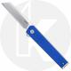 CRKT CEO Microflipper 7083 - Richard Rogers Gents EDC - Satin Blade - Blue Aluminum - Liner Lock Flipper Folder