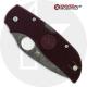 MODIFIED Spyderco Chaparral Lightweight - The Ron Burgundy - Acid Stonewash - Rit Dyed Handle