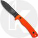 ESEE Knives Ashley Game Knife - ESEE-AGK-OR - Ashley Emerson - Black Oxide Stonewash Drop Point - Orange G10 Handle - Leather Po