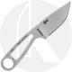 ESEE IZULA-35V - Single Piece Stonewash CPM S35VN - Drop Point - Neck Knife - Black Molded Sheath