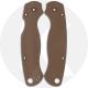 Flytanium Custom G10 Lotus Scales for Spyderco Paramilitary 2 G10 Knife - Earth Brown