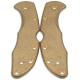 Flytanium Custom Brass Scales for Spyderco Delica Knife - Stonewash Finish