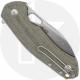 GiantMouse ACE Biblio XL Knife - Stonewash Elmax - Green Canvas Micarta