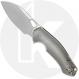 GiantMouse ACE Biblio XL Knife - Satin CPM MagnaCut Drop Point - Titanium