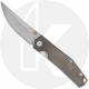 GiantMouse ACE Clyde Knife - Stonewash Elmax - Green Canvas Micarta