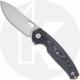 GiantMouse ACE Jagt Knife - Satin CPM MagnaCut - Black Canvas Micarta - Flipper Folder