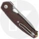 GiantMouse ACE Jagt Knife - Satin Elmax Drop Point - Burlap Micarta - Flipper Folder