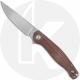 GiantMouse ACE Sonoma V2 Knife - Stonewashed Elmax - Natural Canvas Micarta