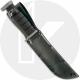 Black KABAR Knife, Part Serrated with Leather Sheath, KA-1212