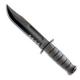 Black KABAR Knife, Part Serrated with Leather Sheath, KA-1212