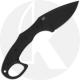 KABAR TDI Pocket Strike 2491 - Compact EDC Fixed Blade - Black Drop Point - Black Nylon / Fiberglass with Ring Pommel