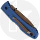 KABAR Dozier D2 Folding Hunter 4062D2 - Value Priced EDC - Dark Tan D2 Drop Point - Blue Zytel - Lock Back Folder