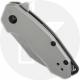 Kershaw Rate 1408 Knife - Assisted - Stonewash Wharncliffe - Bead-Blasted Stainless Steel - Flipper Folder