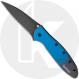 Kershaw Leek 1660GBLUBLK Knife - Assisted - MagnaCut Blade - Blue/Black Gradient Aluminum - Flipper Folder - USA Made