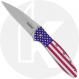 Kershaw Leek 1660USA Knife - Bead Blast Sandvik 14C28N Drop Point - American Flag Aluminum - USA Made