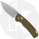 Kershaw Proximal 2058 Knife - Stonewash D2 Drop Point - KVT Bearings - Olive Green G10