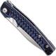 Kizer Vanguard Splinter V3457N2 - TomCat Knives - Stonewash N690 Sheepfoot - Milled Blue / Black G10 - Liner Lock Flipper Folder
