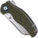 Kizer Vanguard c01c Mini Sheepdog V3488C2 - Chris Conaway - Satin 154CM Cleaver Style - Green G10 - Liner Lock Flipper Folder