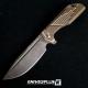 MODIFIED Boker Plus Lateralus Steel JB Stout - HEAT BRONZED HANDLE - ACID WASH BLADE