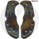 MODIFIED Flytanium Titanium Scales for Spyderco Delica 4 Knife - MAYHEM FINISH