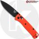 MODIFIED Benchmade Mini Bugout Orange 533BK-1 Knife - Black Blade