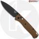MODIFIED Benchmade Bugout 535BK Knife + Flytanium Crossfade Brown G10 Scales